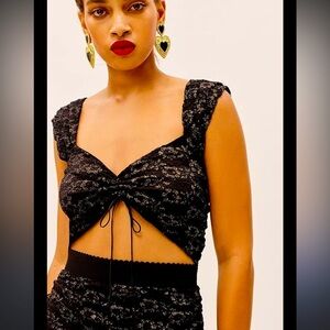 For love & lemons Joanna lace cutout nwt dress spring floral designer party $250